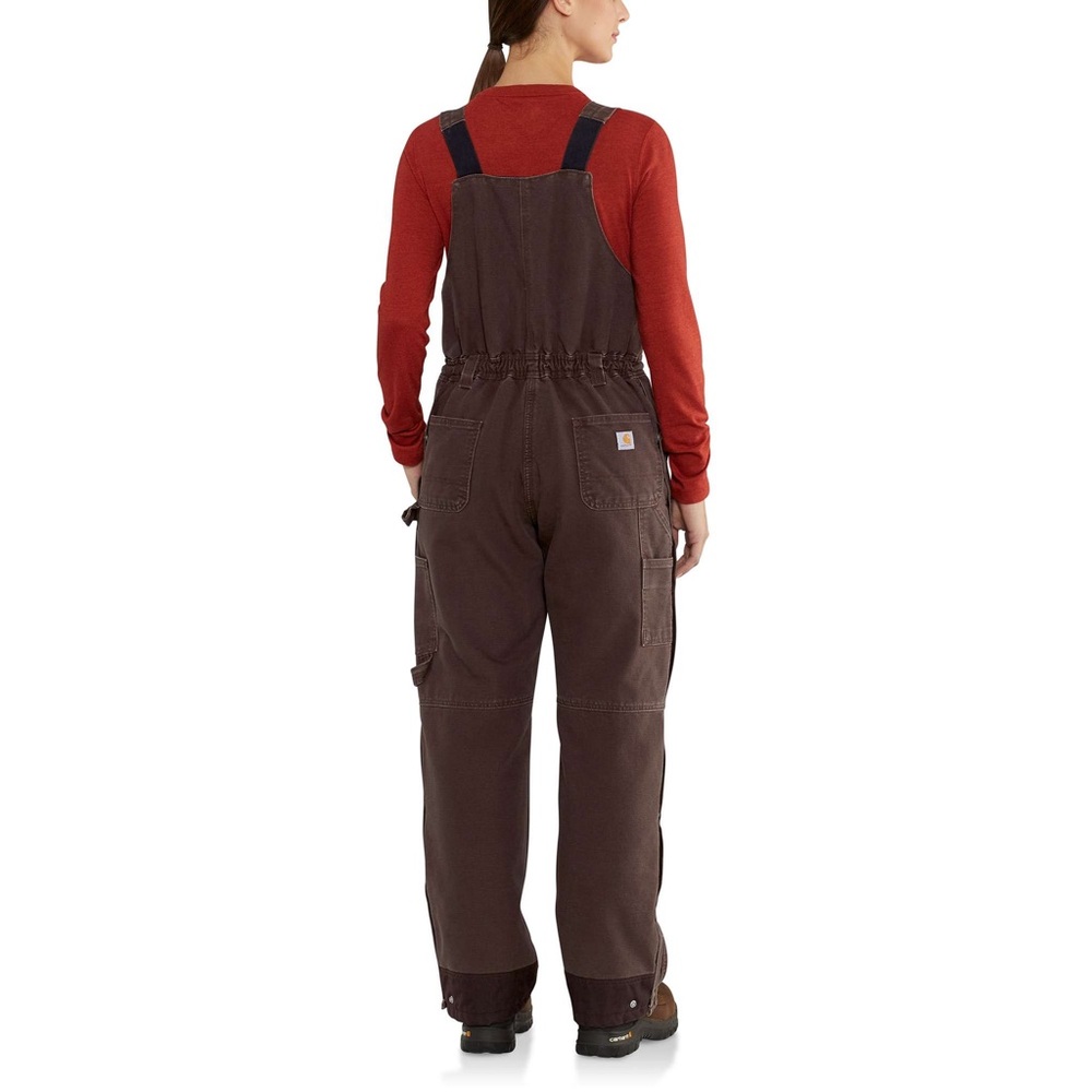 Carhartt Brown Women’s Duck Bib Overalls - Picture 2 of 9